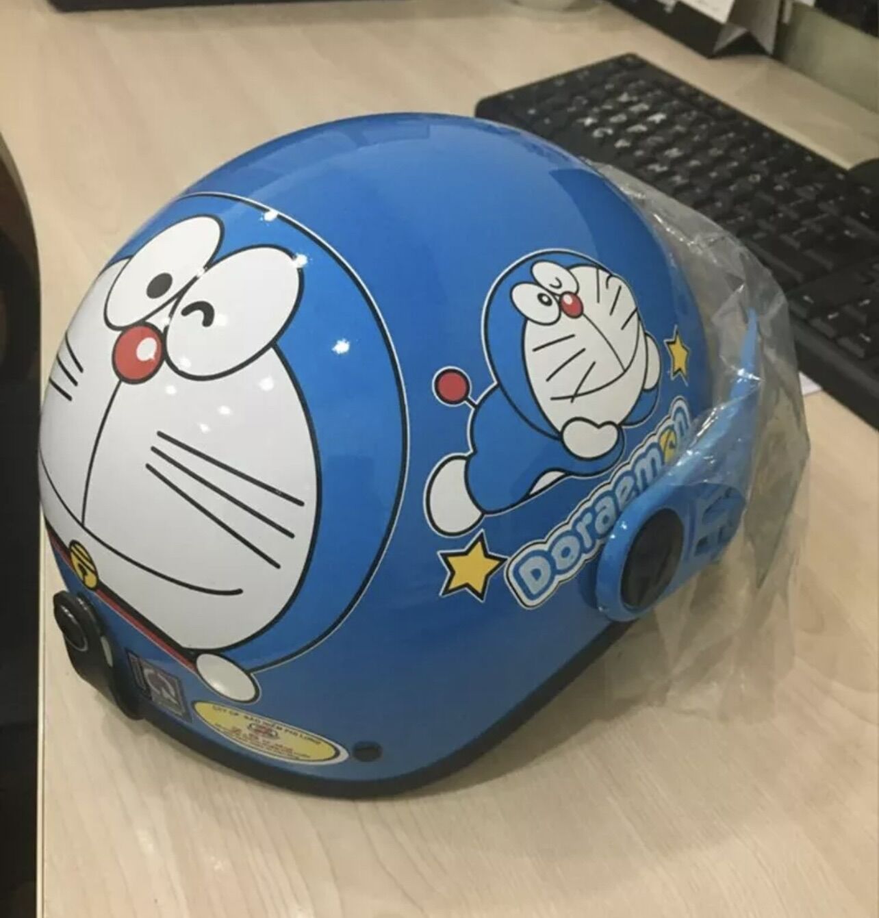 [HCM]Mũ Phượt trẻ em Doremon có kính càng