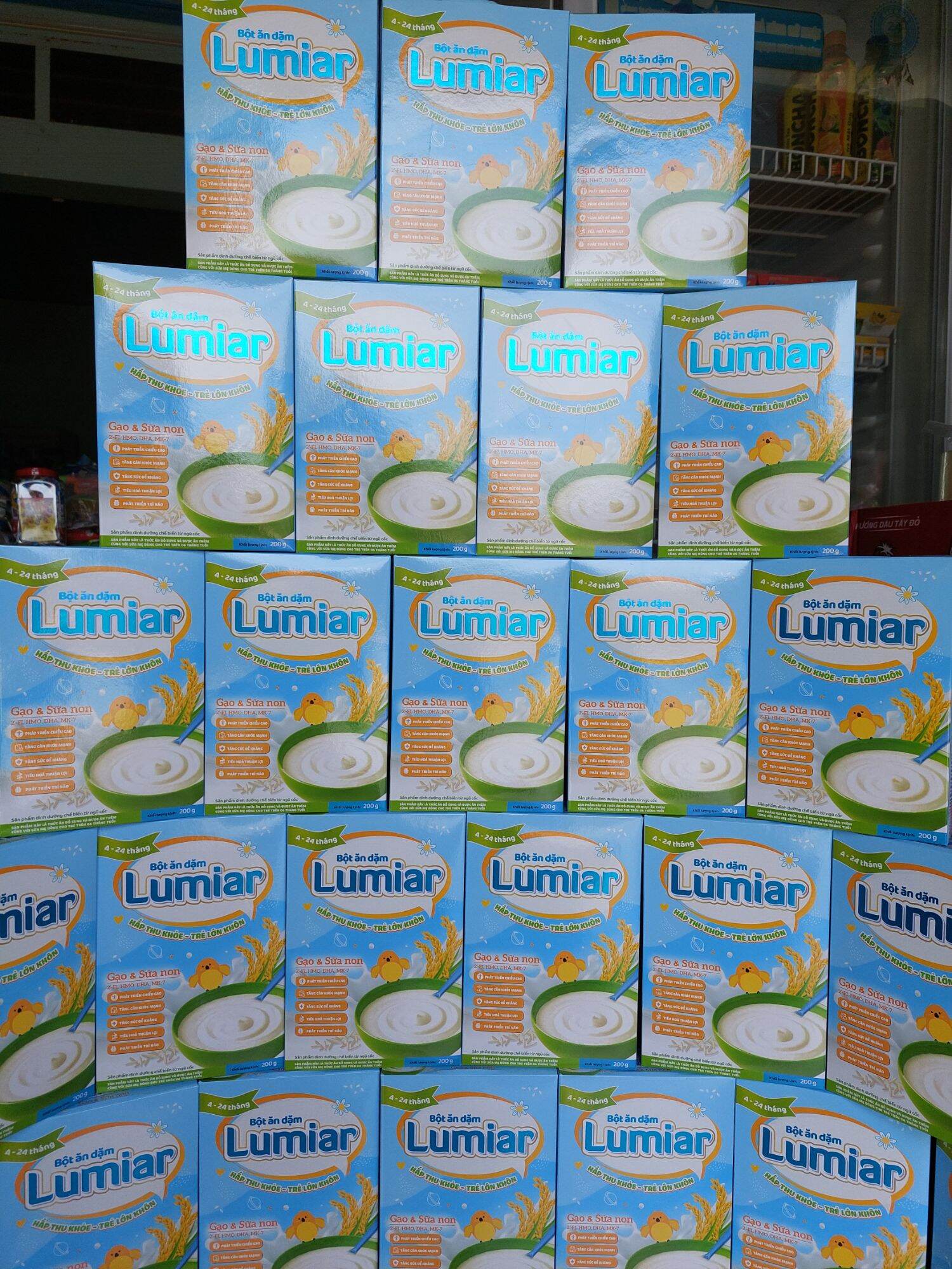 Bột ăn dặm LUMIAR Gạo & Sữa Non ( hộp giấy 200g)