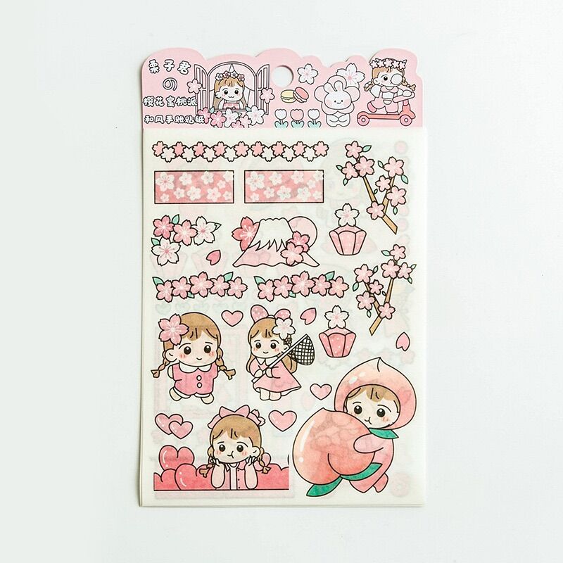 Set 4 tờ sticker dán trang trí siêu dễ thương