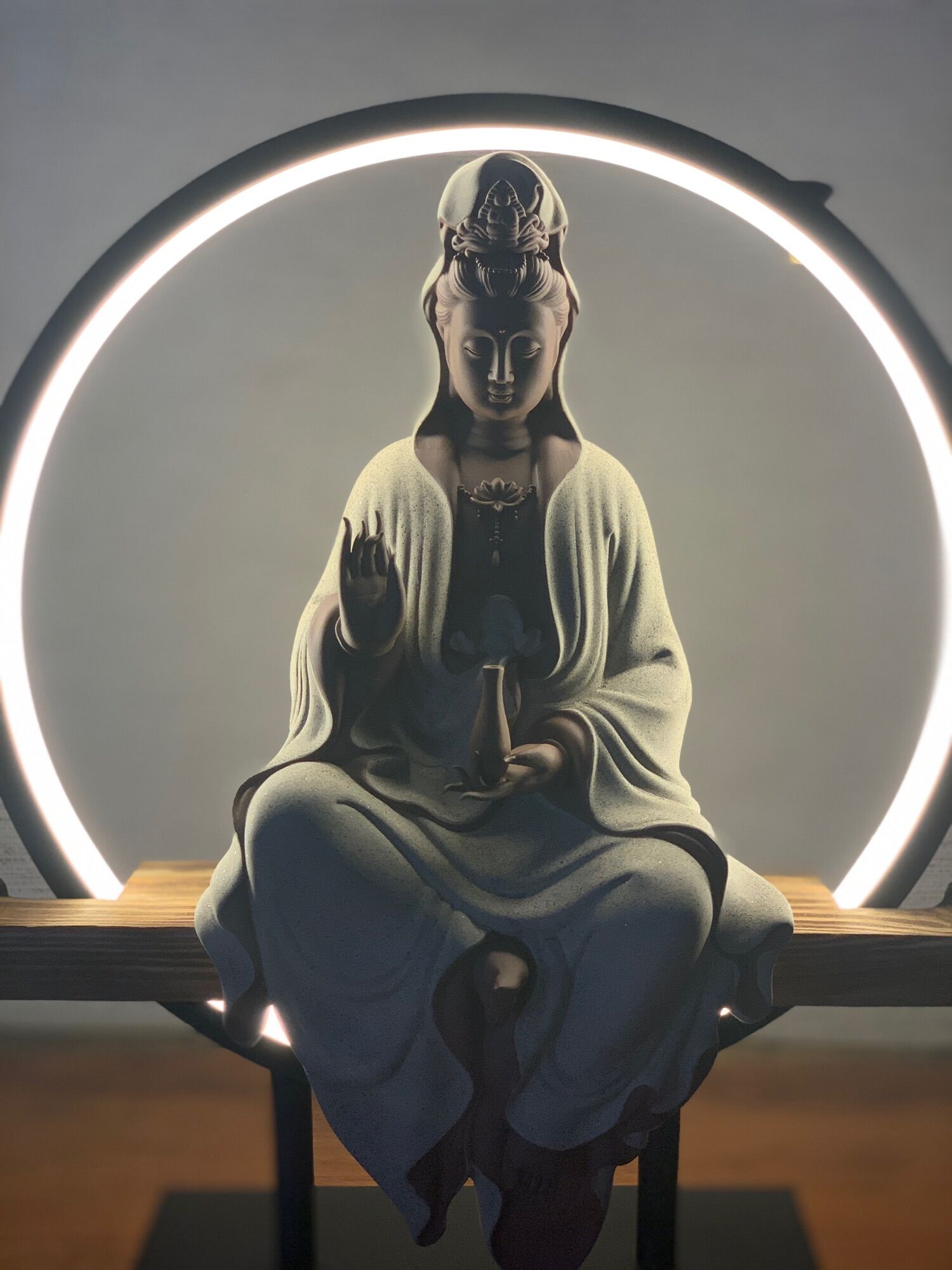 [HCM]Tượng Quan Âm Bồ Tát gốm tử sa