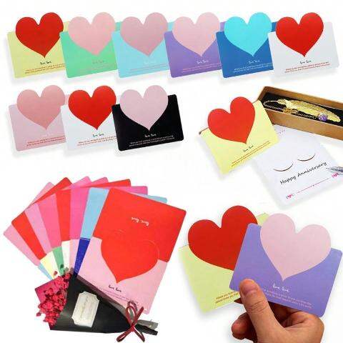 Thiệp Chúc Mừng Hình Trái Tim Có Thể Gập Lại Bộ 10-50 Chiếc Dành Cho Ngày Lễ Tình Nhân Giáng Sinh Sinh Nhật Đám Cưới - Các Loại Thiệp Hoa Ngày Lễ