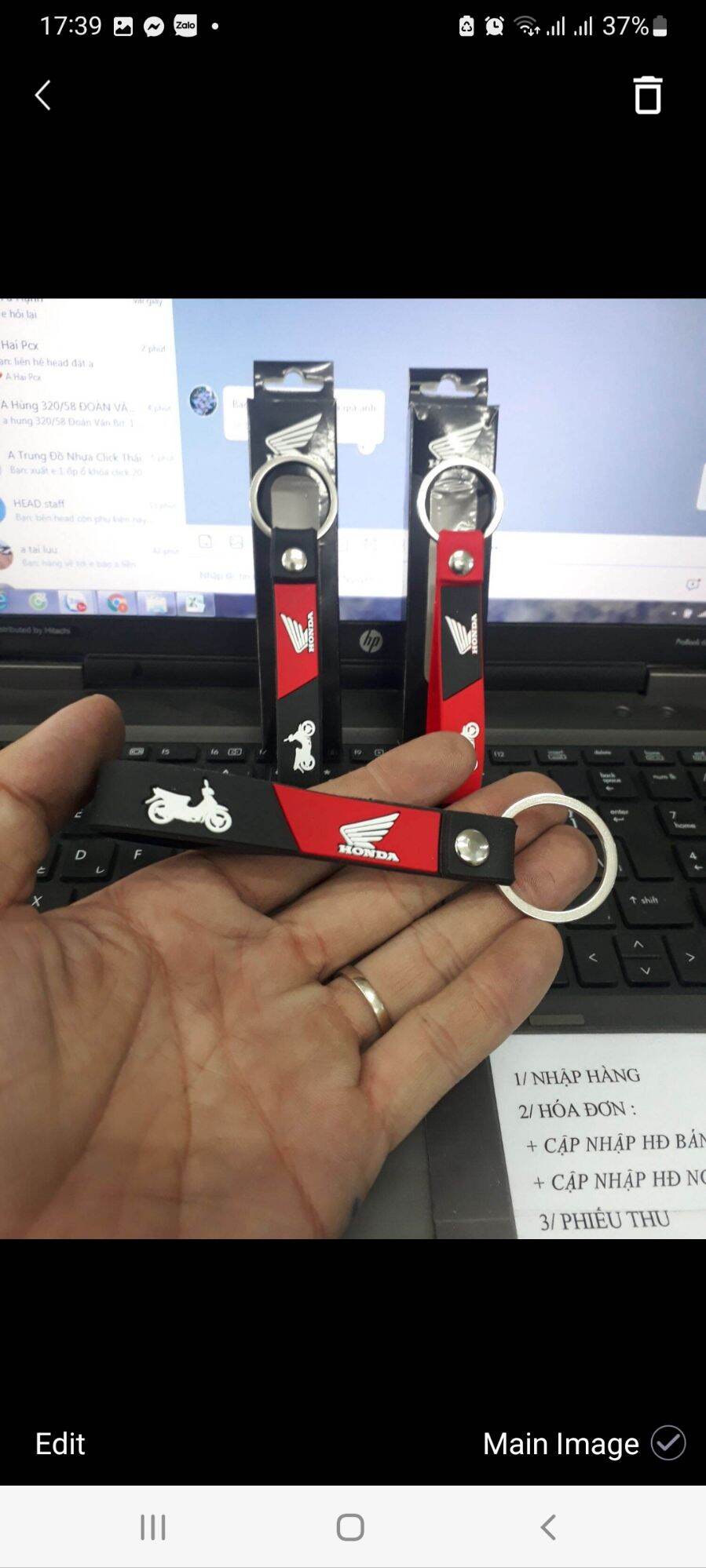 Móc khóa Chính Hãng Honda ( 2 màu : Đỏ , Đen )