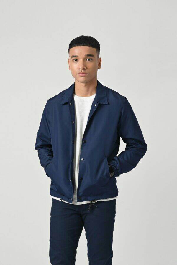 Áo khoác nam bomber xanh navy 2 lớp