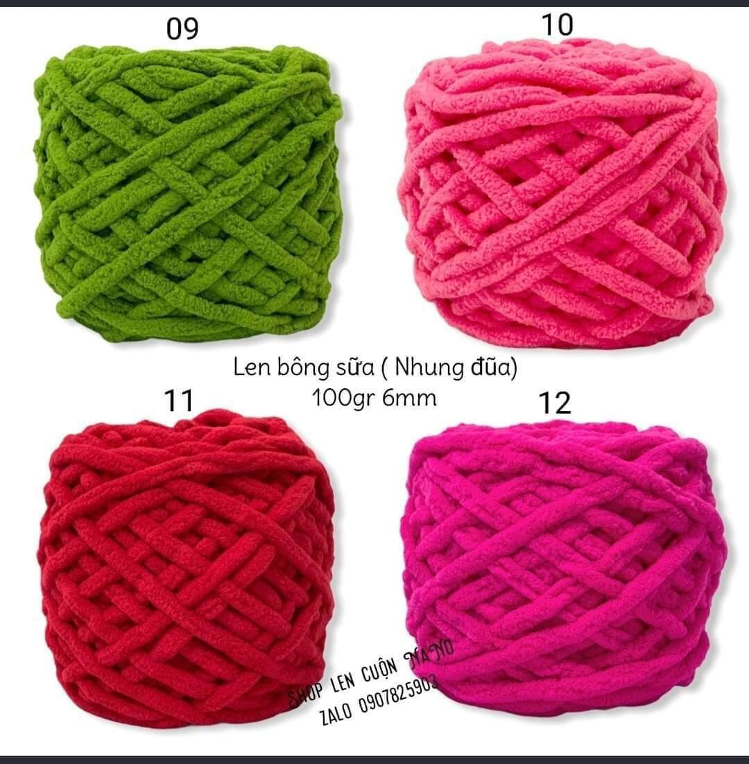 len bông sữa 100gam sợi 6mm