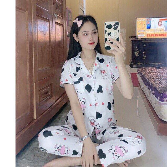 Pizama tay cộc quần dài