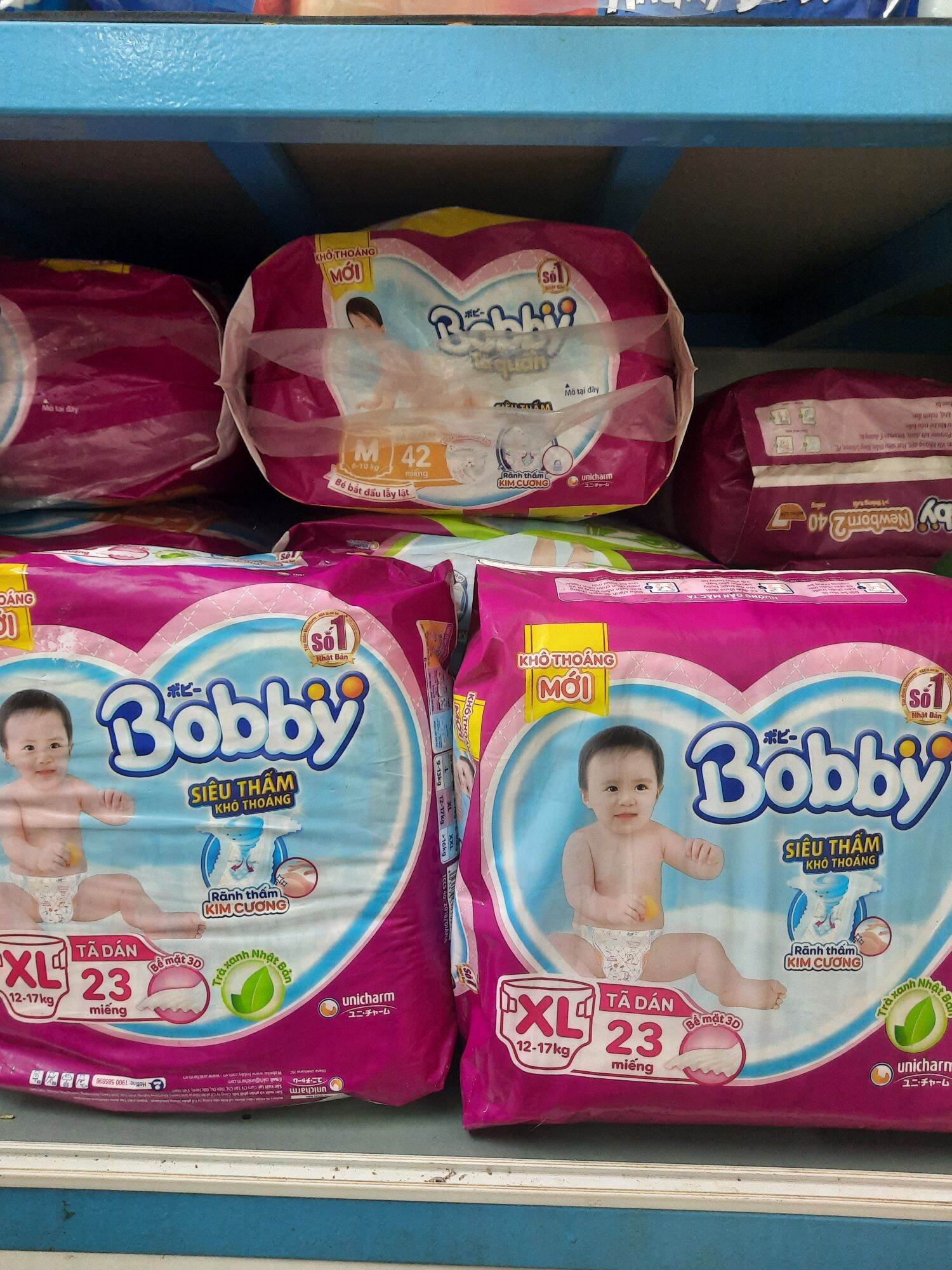 xả hàng sót size Tã dán Bobby Xl 23 miếng