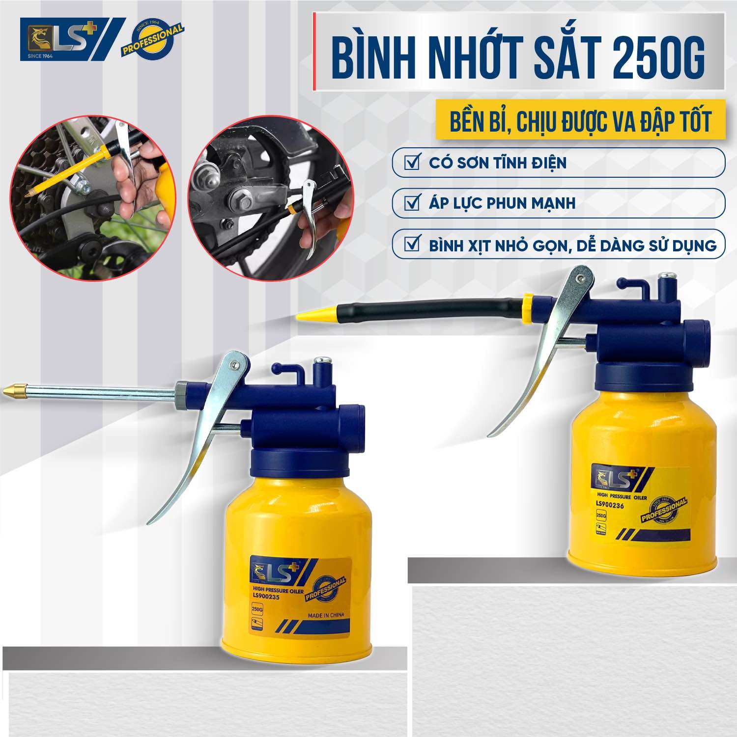 Bình bơm nhớt bằng sắt dung tích 250g