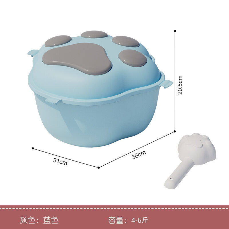 Hộp đựng thức ăn cho mèo, hộp đựng đồ đựng thức ăn cho chó dung tích lớn, hộp kín, hộp đựng đồ ăn vặt cho thú cưng chống ẩm