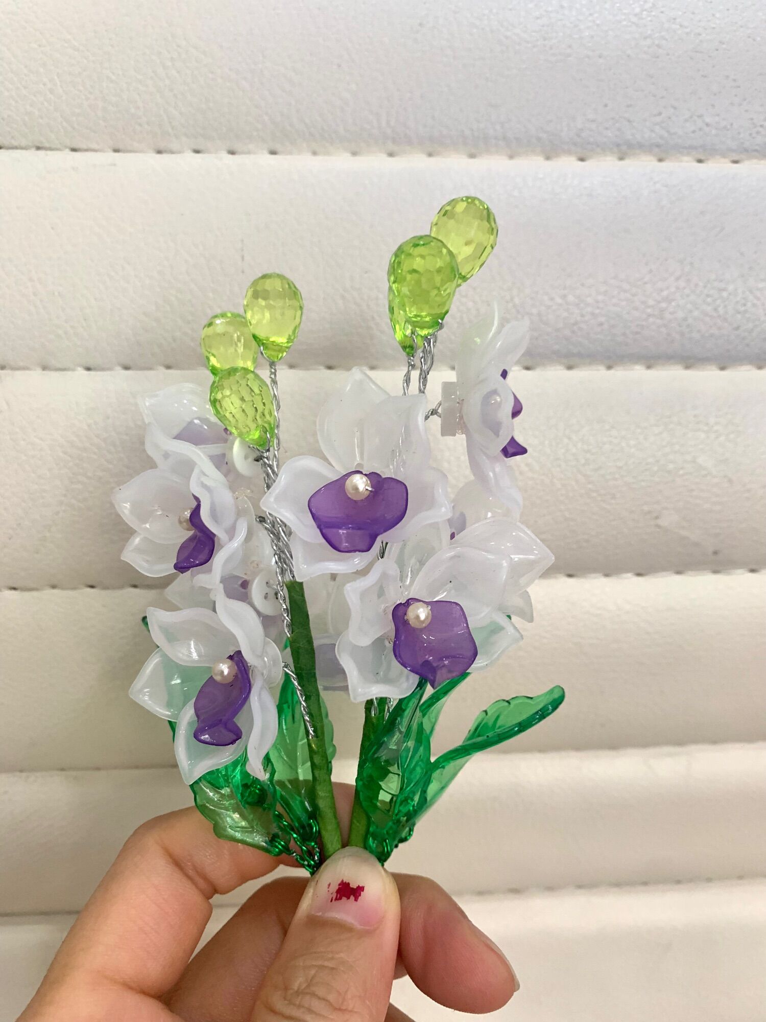 Bụi hoa pha lê mini ( không chậu) cao 13 cm