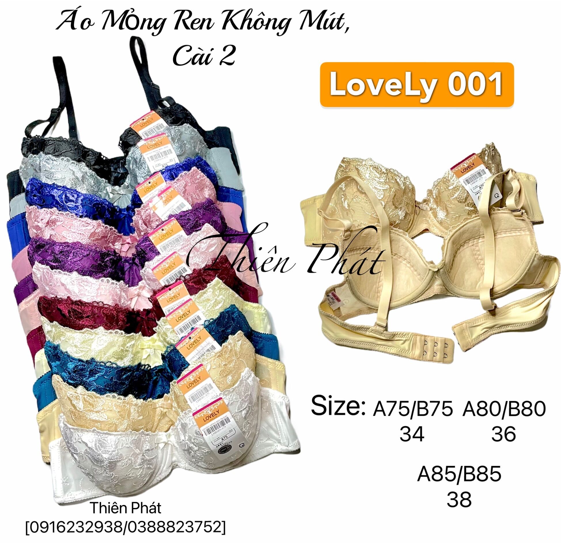 👙 áo lovely mỏng ren thông dụng không mút -