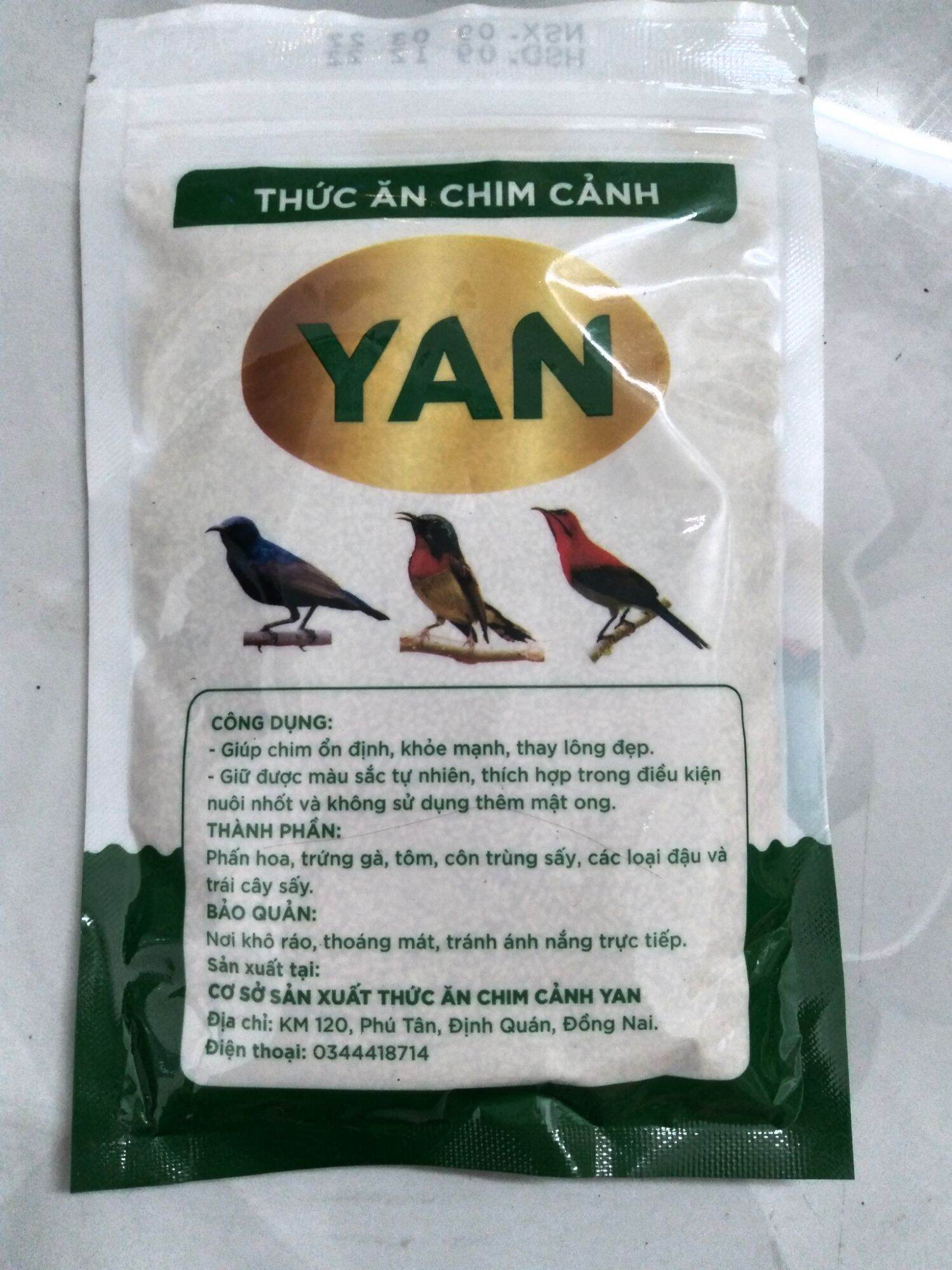Cám chim hút mật Yan ( cám dưỡng dạng viên 100g)
