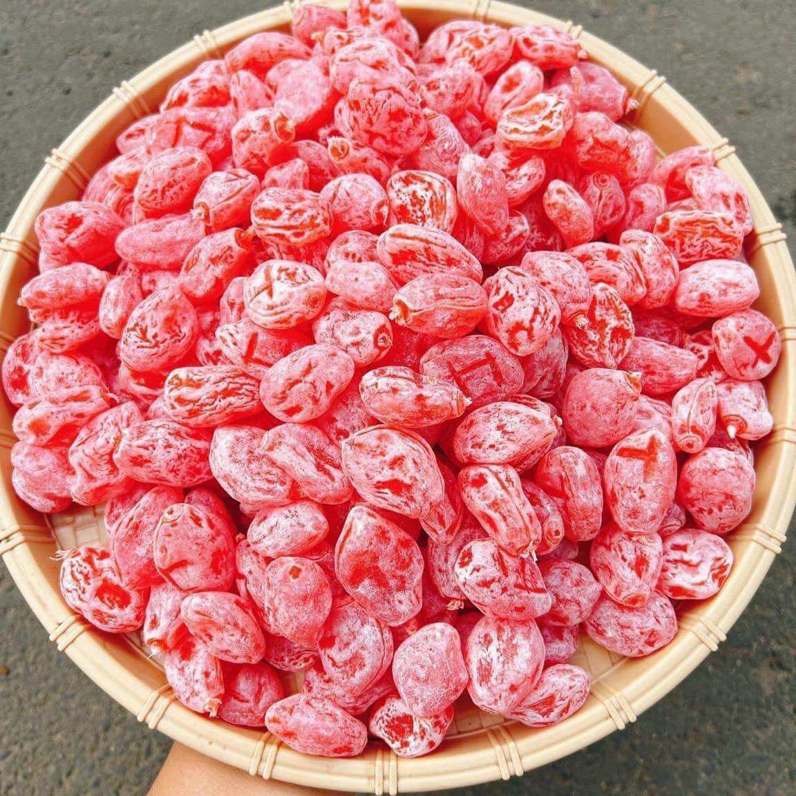 Ô mai (xí muội) đào hồng không hạt hủ 500gr