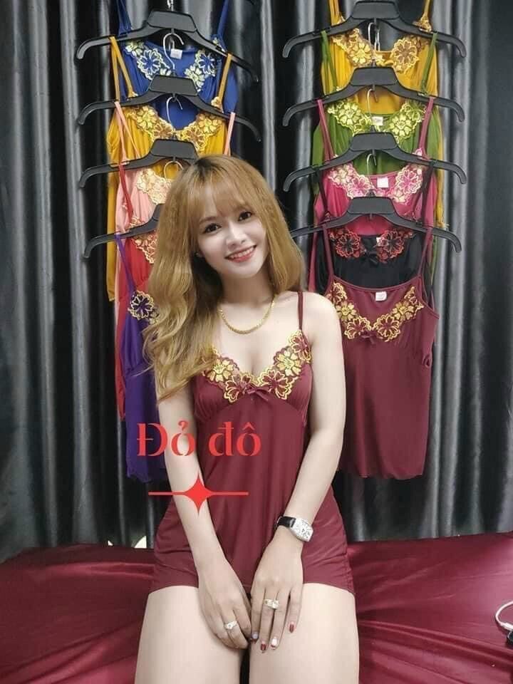 [Có size 40-75kg] Bộ đùi thun lạnh 2 dây phối ren hoa sexy