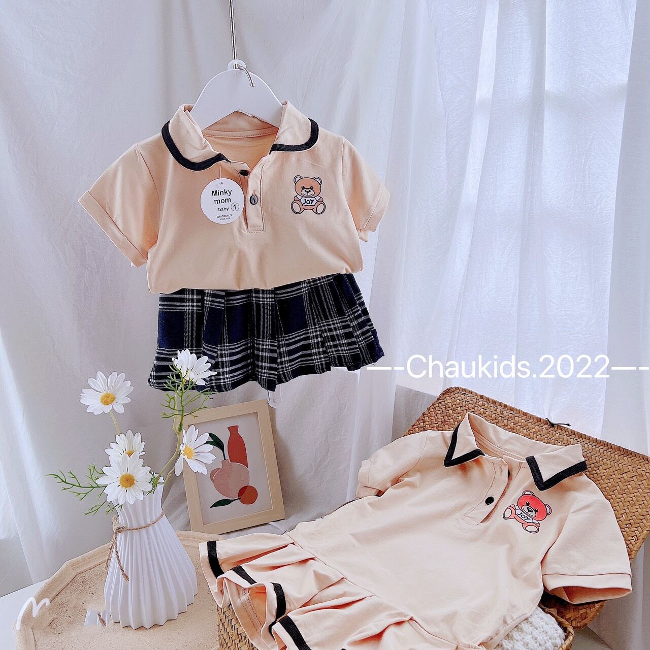 set cặp váy cổ polo đuôi cá và set áo,.chân váy