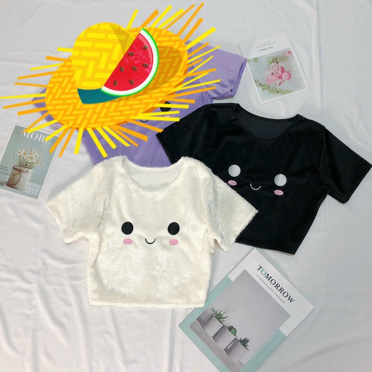 Áo croptop mèo dễ thương