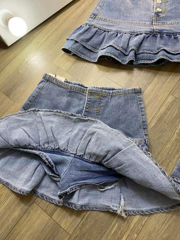 Chân Váy Kaki và Jean 2 Tầng