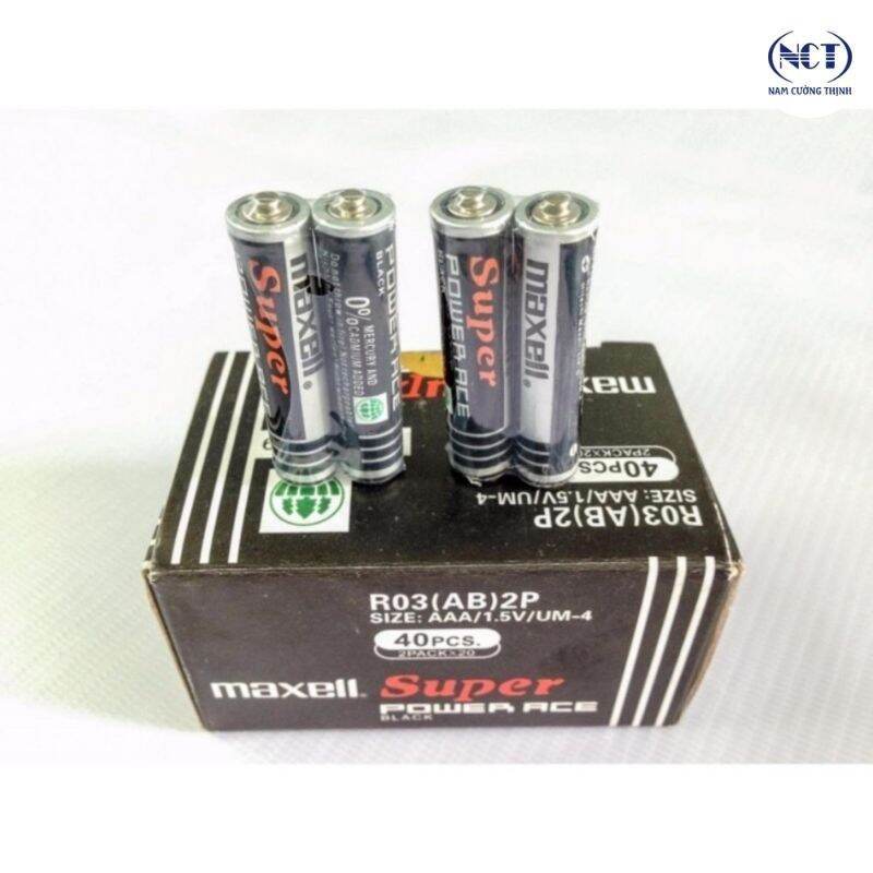 Hộp 40 viên pin tiểu aaa maxell, toshiba
