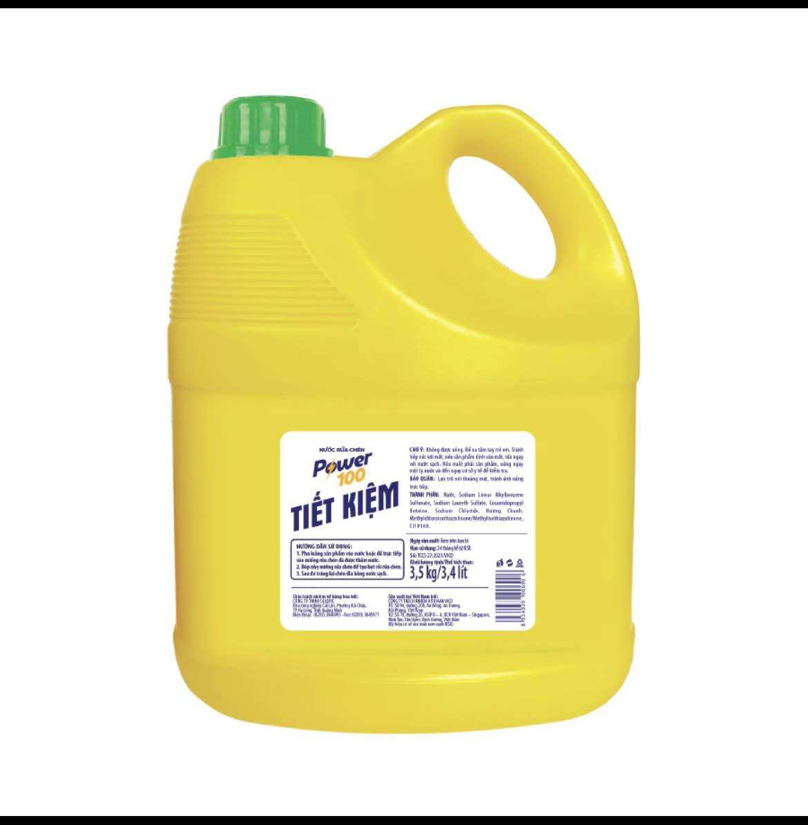 nước rửa chén power 100 tiết kiệm 3.5kg