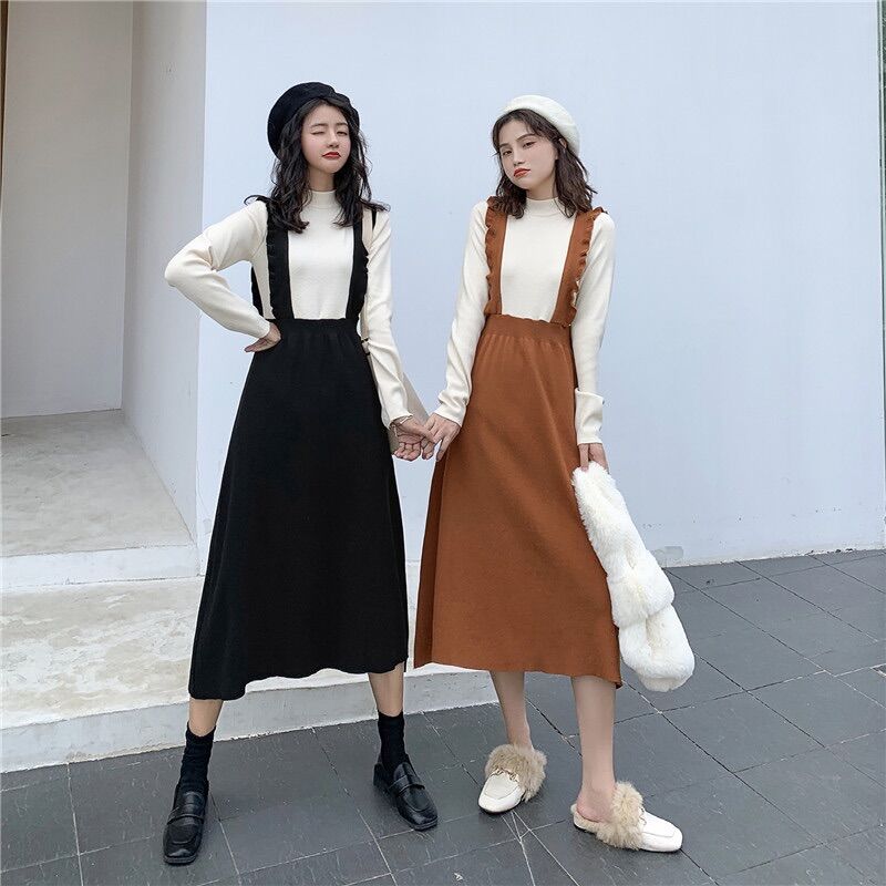 Đầm Len Yếm Cúc Siêu Xinh Ảnh Thật Clip