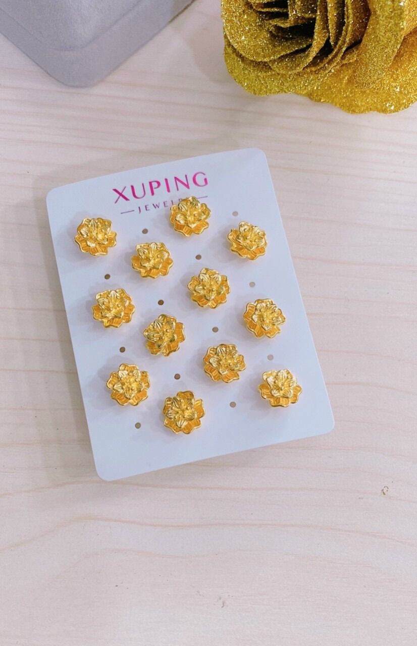 Bông tai hoa mạ vàng 24k mẫu mới về