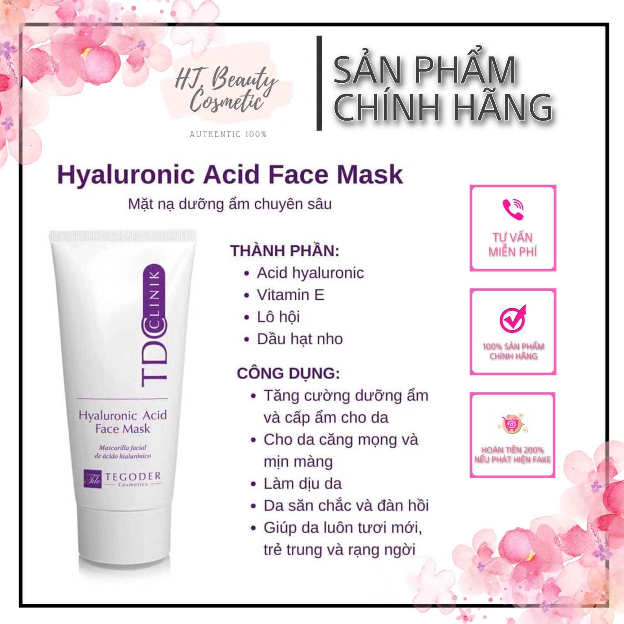 Mặt nạ dưỡng ẩm tức thì ha hyaluronic acid face mask giúp dưỡng ẩm săn chắc da