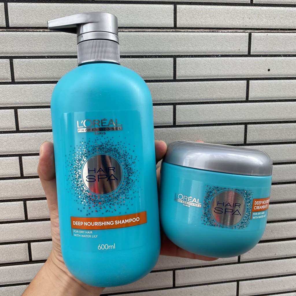 Cặp gội hấp suôn mượt L’Oréal Hair spa Deep Nourishing 600ml/500ml