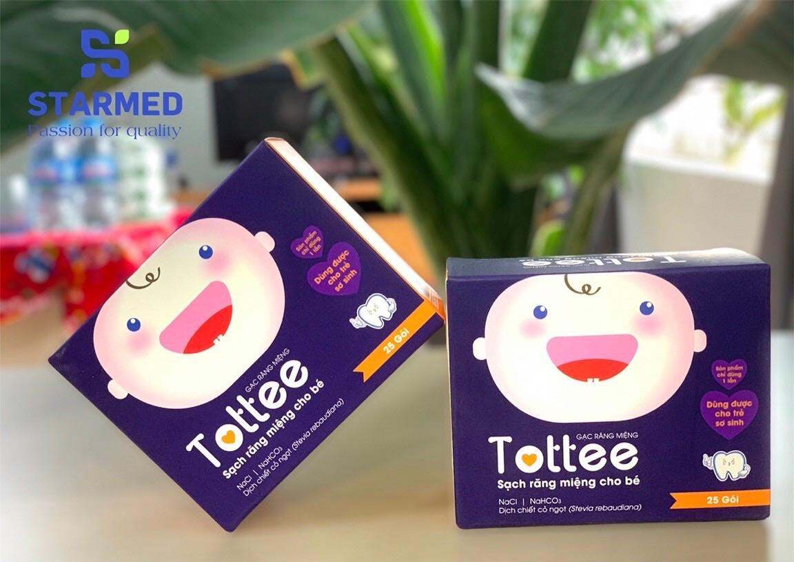 Gạc Rơ Lưỡi Tottee có sẵn dung dịch (25 gói/ hộp)