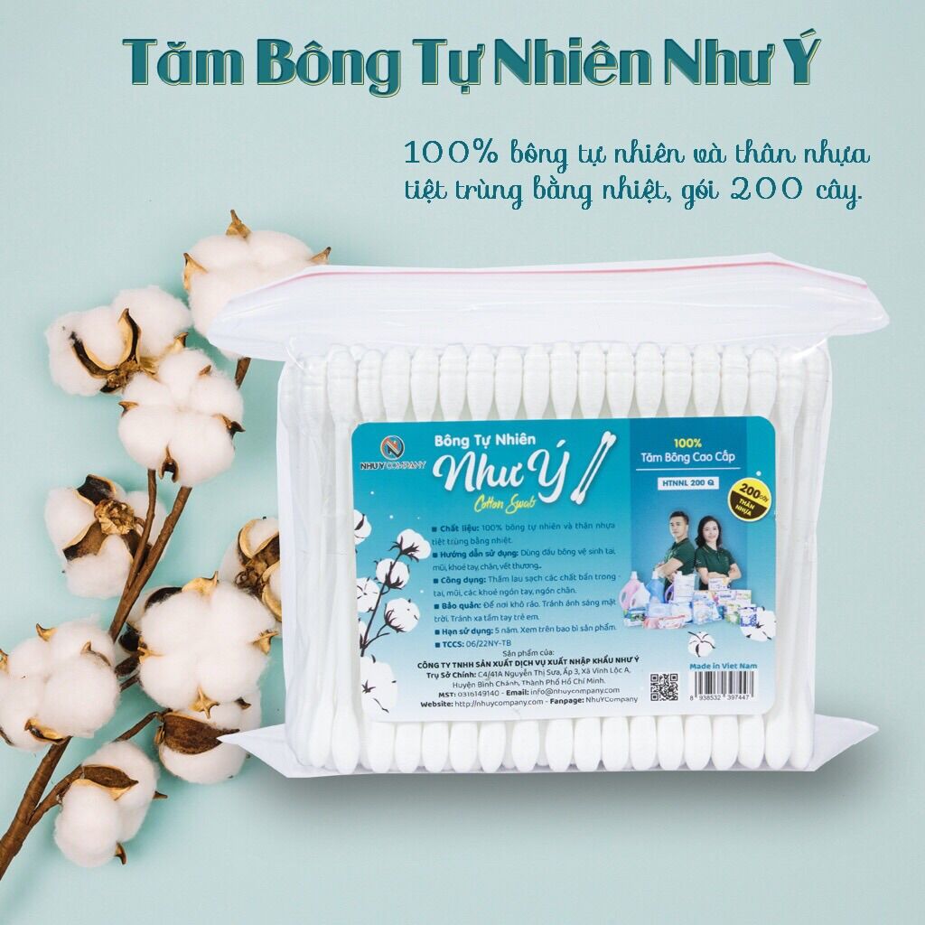 BÔNG TĂM NGƯỜI LỚN ( 1 BỊCH 200 CÂY )