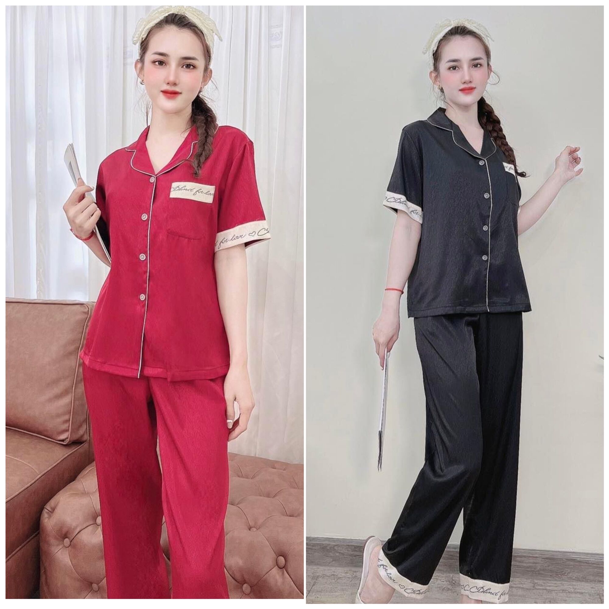 Đồ Bộ bigsize dài 50-100kg bộ ngủ pijama lụa mặc nhà sang chảnh mùa hè