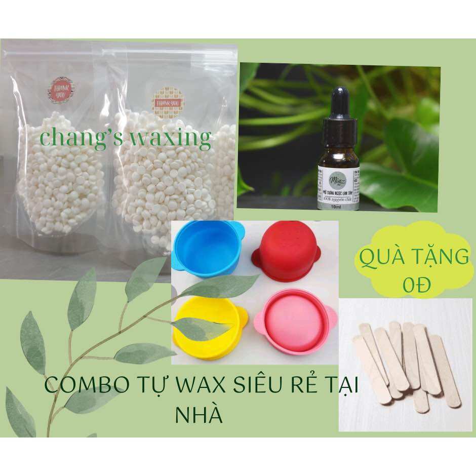 Combo chén silicon + sáp + mỡ trăn cho khách dùng thử