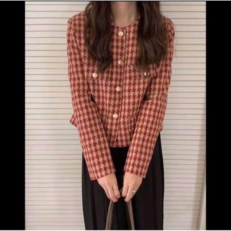 ÁO KHOÁC DẠ TWEED KẺ HAI MÀU MỚI
