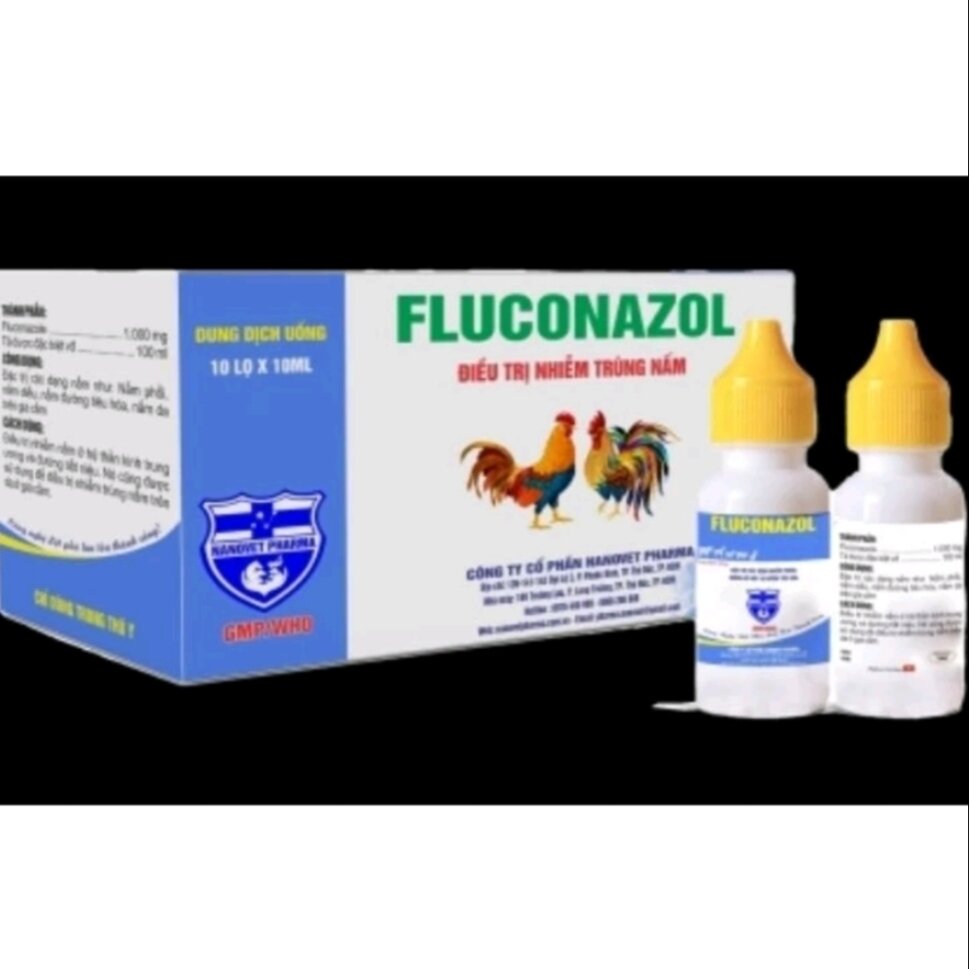 FLUCONAZOL , NẤM PHỔI, NẤM ĐƯỜNG TIÊU HÓA, NẤM DA GÀ VỊT, CHÓ MÈO 20ml