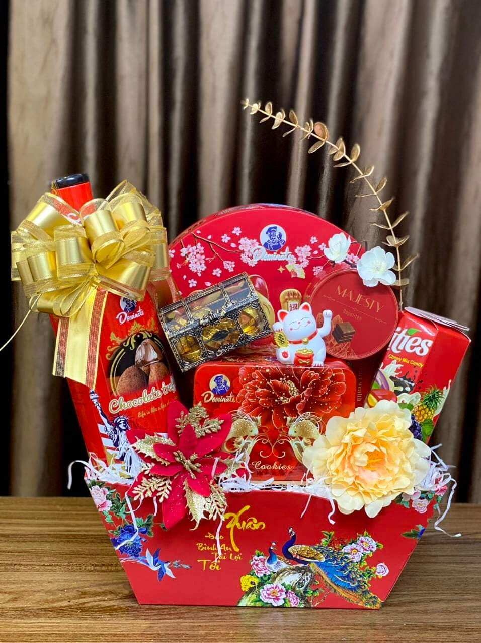 Khay thuyền đựng giỏ quà tết (xả giá buôn)