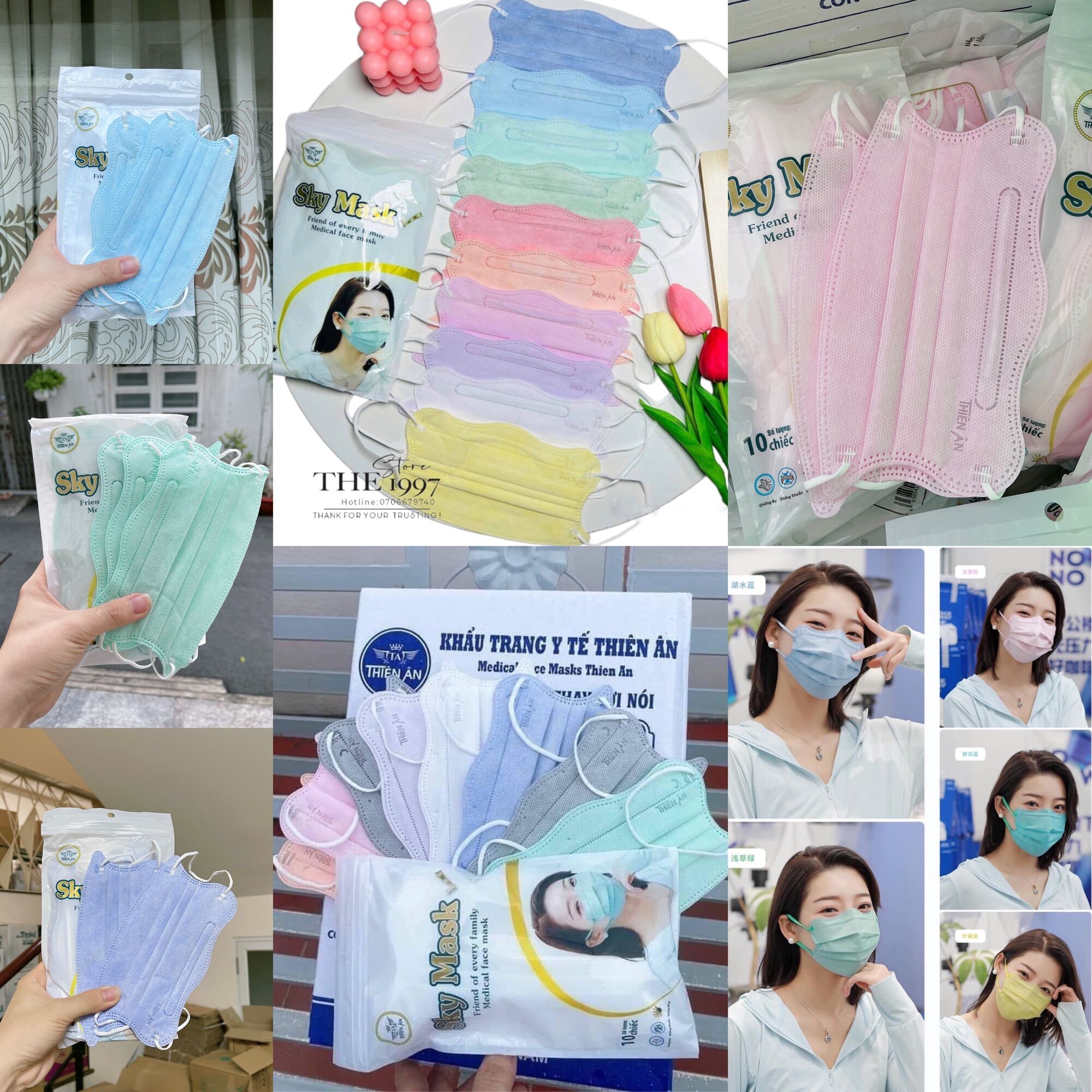 Khẩu Trang Y Tế Mẫu Mới Form Hình Cua 3 Lớp - 4 Lớp Kháng Khuẩn