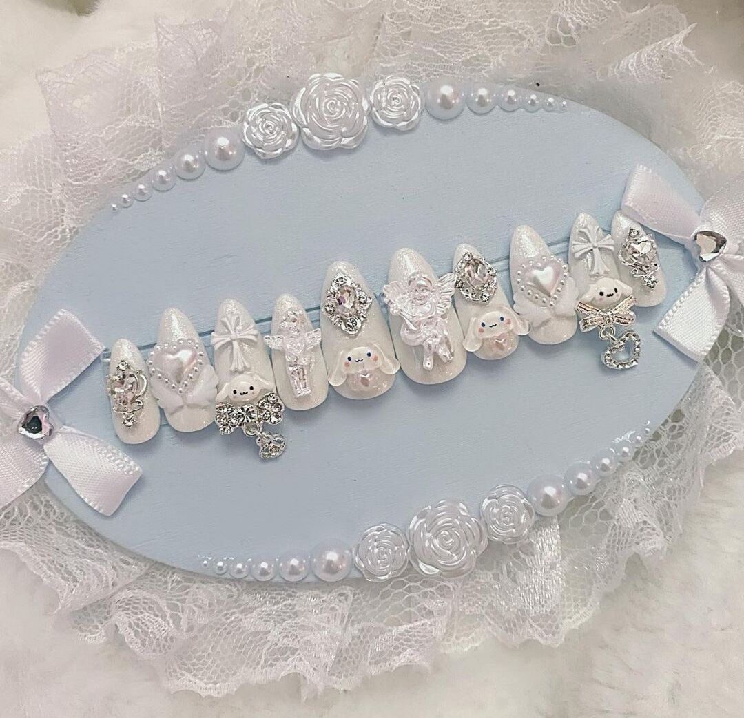 Nailbox thiết kế mẫu thiên thần trắng - 81