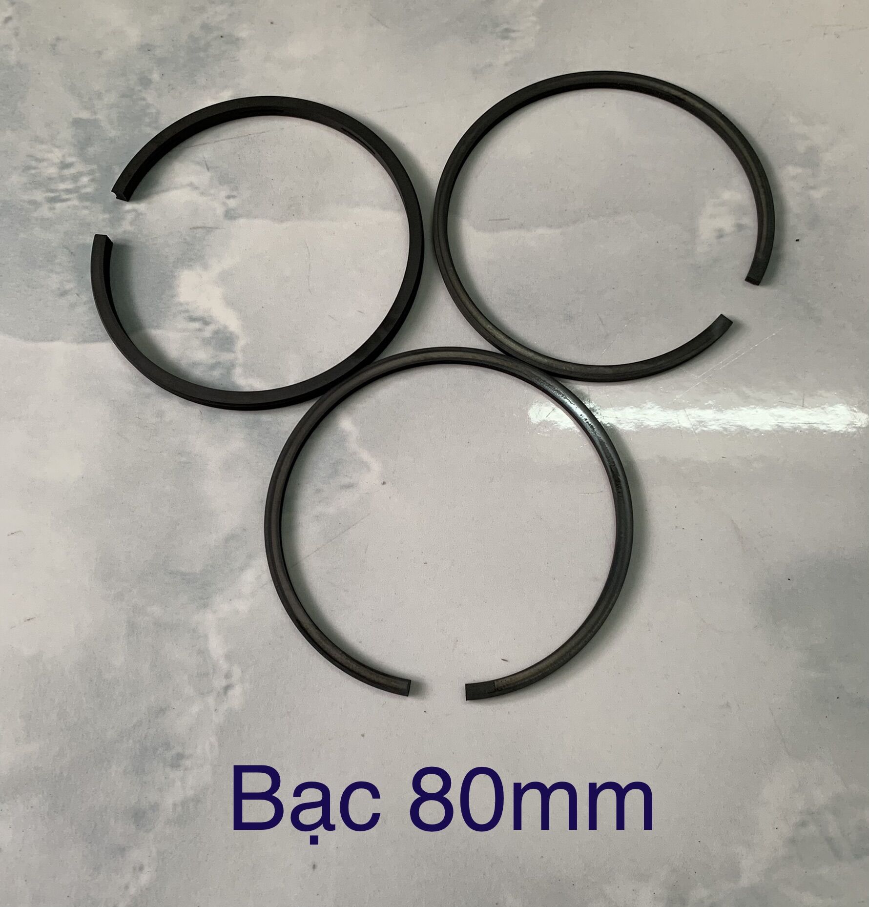 Xéc măng phi 80mm, hơi: 2,5m, nhớt: 4,0mm