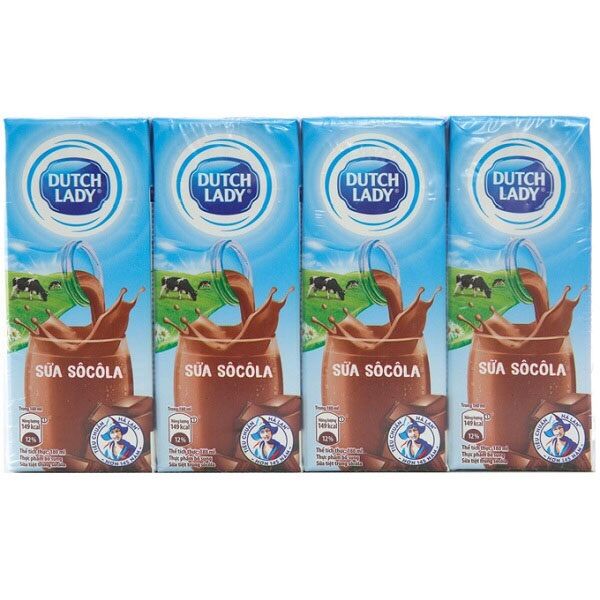 Lốc 4 hộp sữa cô gái hà lan đủ vị 180ml
