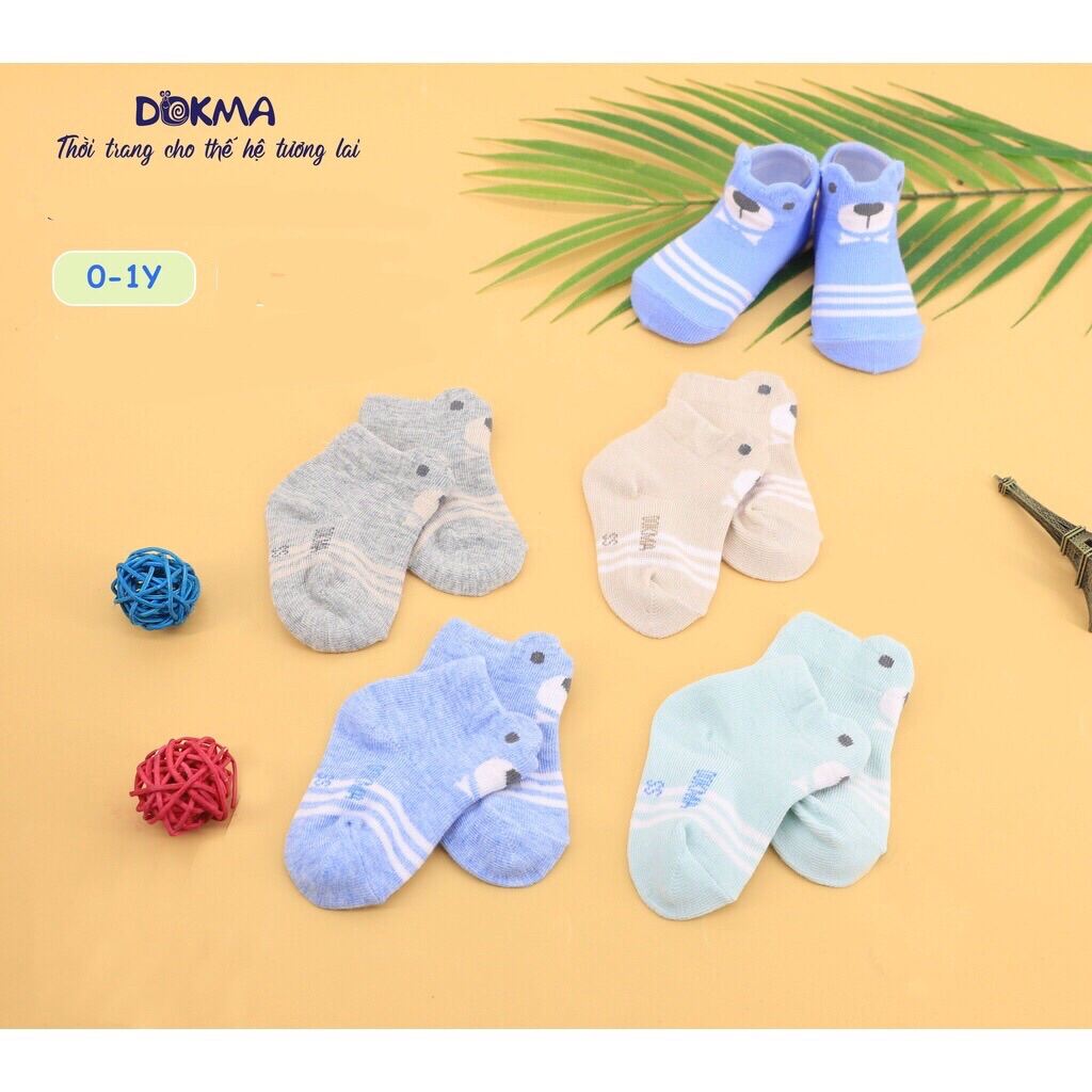 Dokma - Set 5 đôi , 3 đôi tất trẻ em phối tai 0-1y
