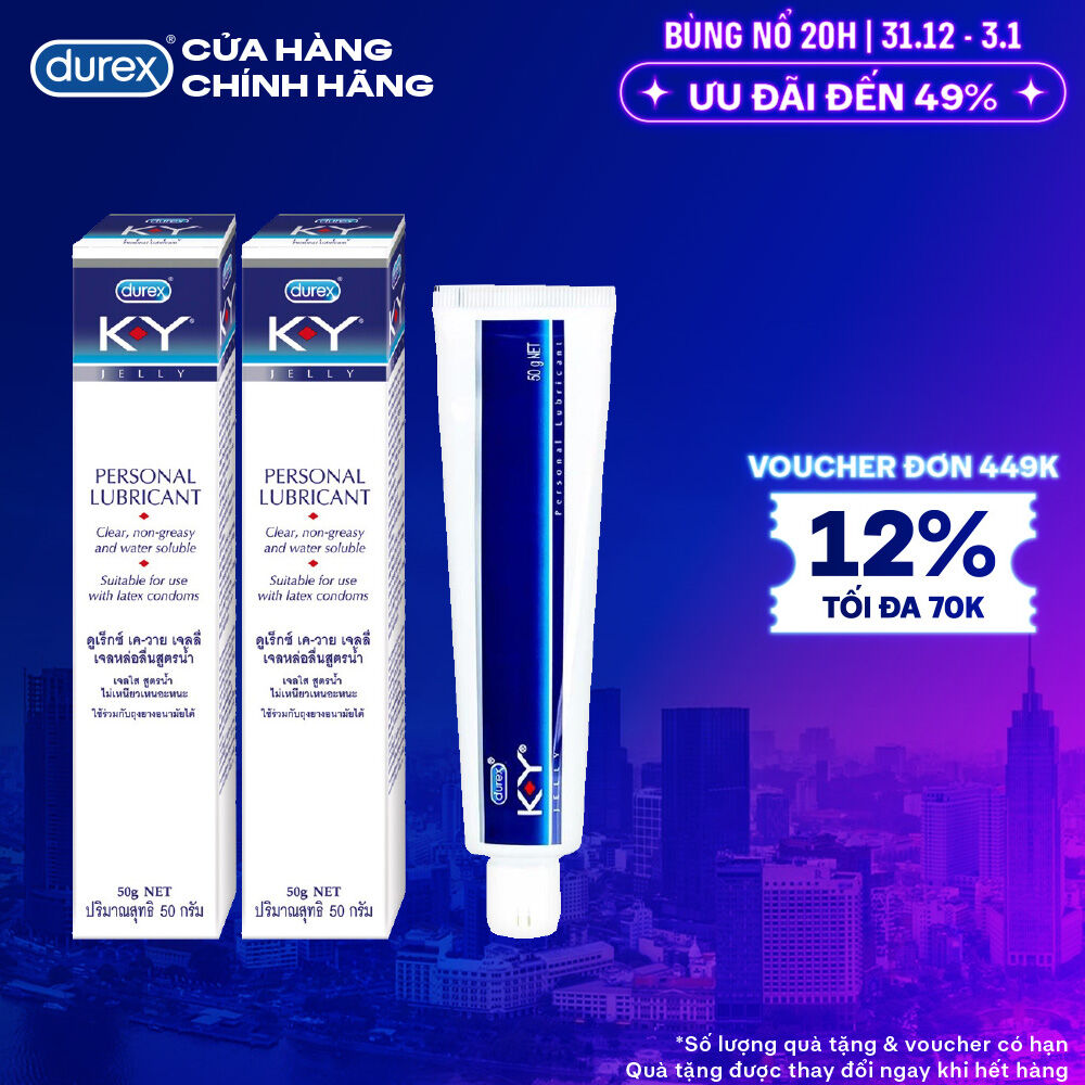  Combo 2 gel bôi trơn Durex K-Y Jelly 50g   KY Jelly  