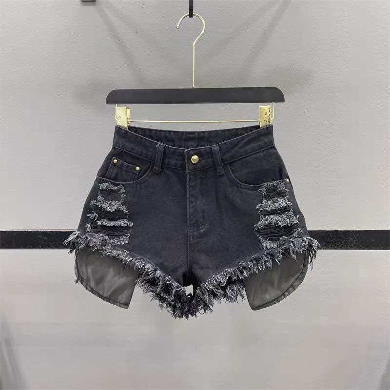 QUẦN SHORT BIGSIZE 3 VẠCH LƯNG CAO, Quần Short Jeans Kaki Trắng Đen Nữ Lưng Cao Chất Vãi Dày Dặn
