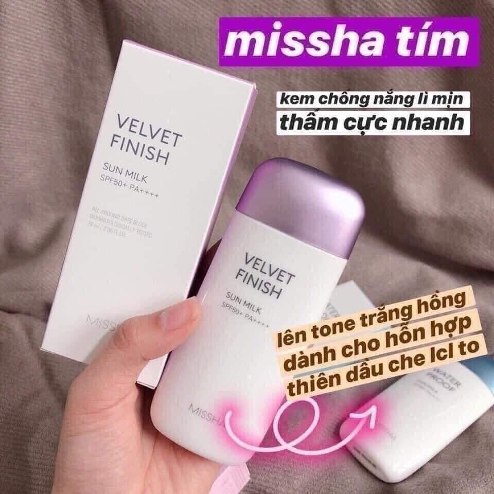 Chống Nắng Missha Velvet Finish (Tím)