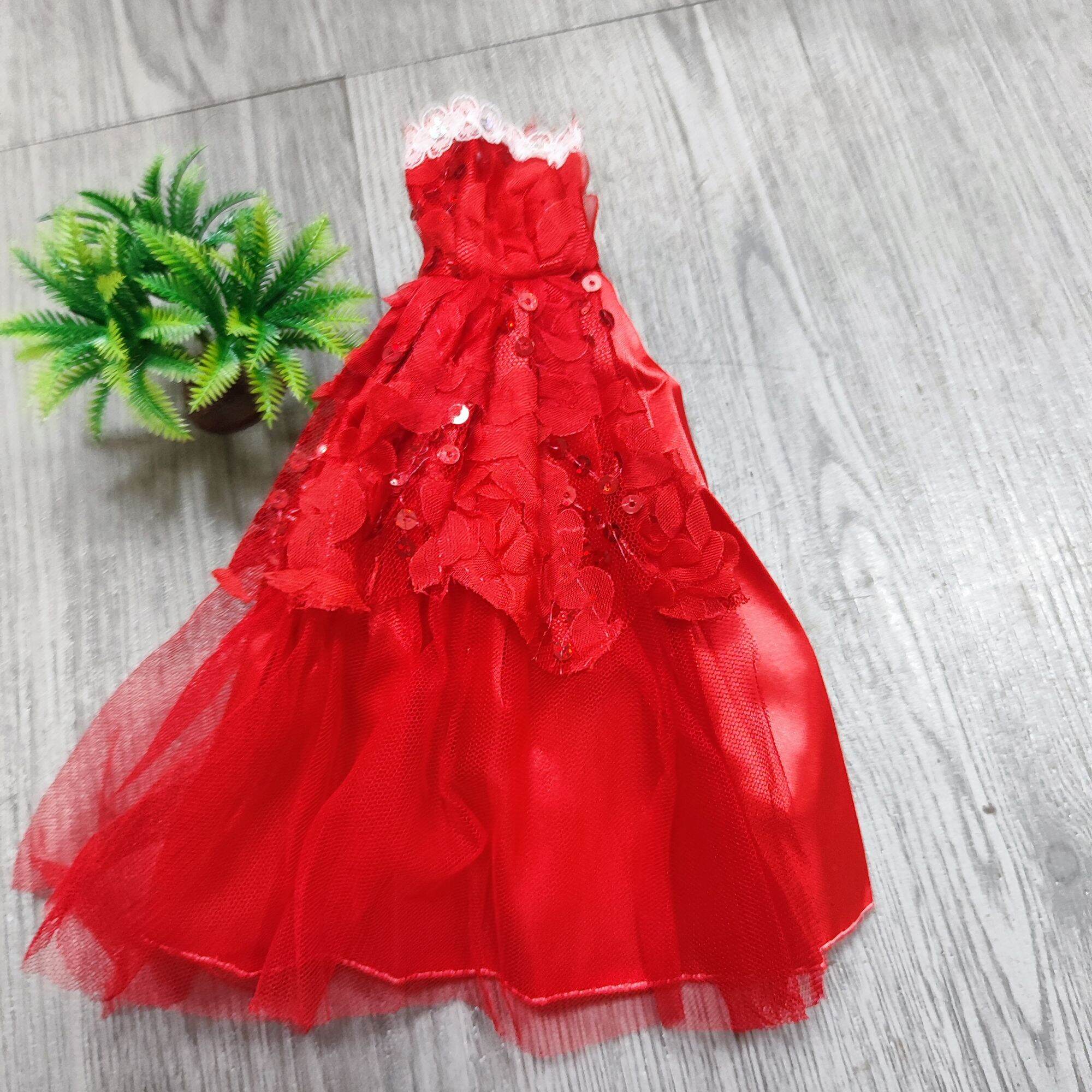 Các mẫu váy dạ hội cúp ngực cho búp bê 30cm