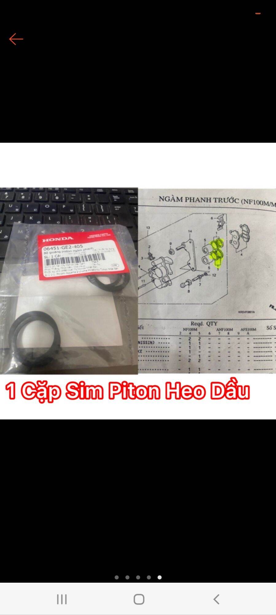 Sim , Phớt heo dầu 2 pitton : WAVE , Ex , Future