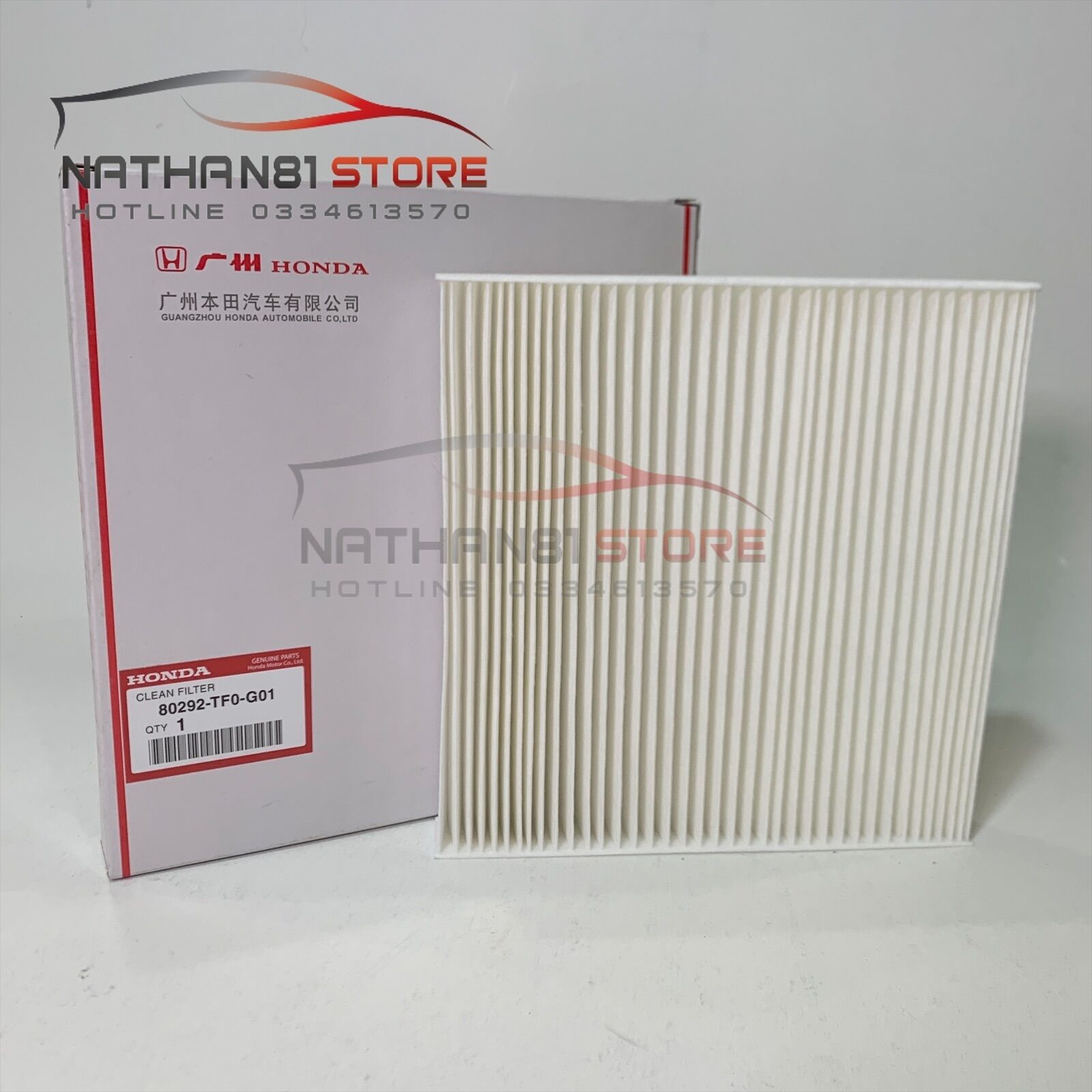 Lọc gió điều hoà Honda City(13-22), CRV(17-22), Civic(17-22), HRV(17-22), BRV(18-22). Mã sản phẩm: 80292TF0G01