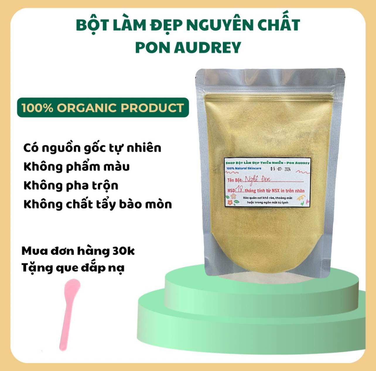 Bột nghệ đen nguyên chất giúp giảm mụn, mờ thâm, chống lão hóa, ăn uống, làm gia vị nấu ăn