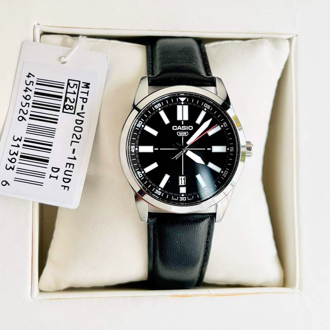 Đồng hồ dây da casio mtp-vd02l chính hãng