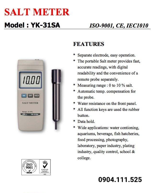 Máy đo độ mặn của nước Lutron YK-31SA (10%)