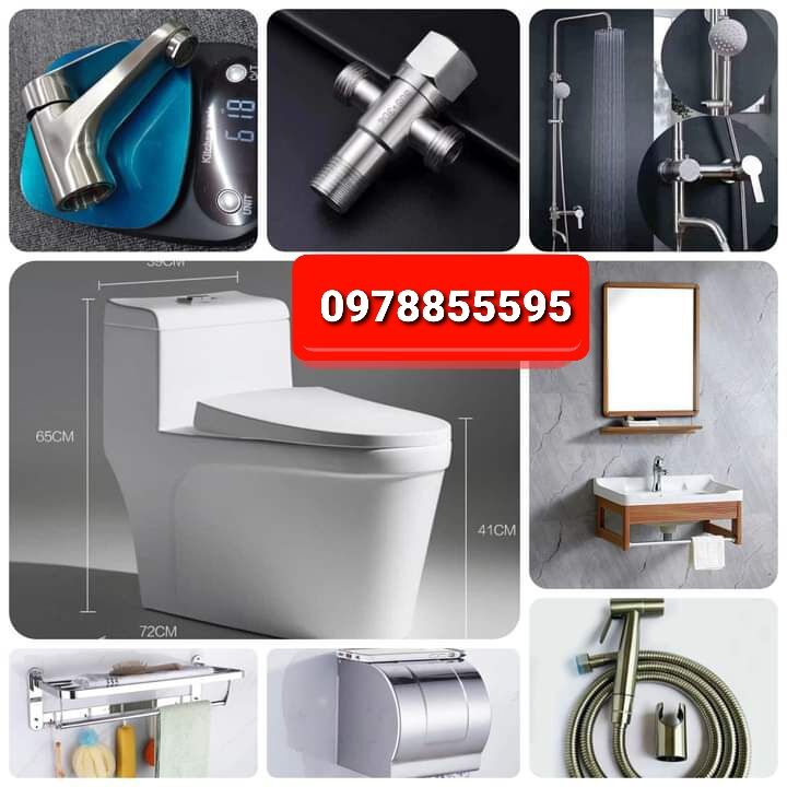 Combo TBVS nhà tắm 9 món giá gốc 13300000đ. Vào phần mô tả sản phẩm xem thêm hình ảnh đi kèm và kích thước sản phẩm.