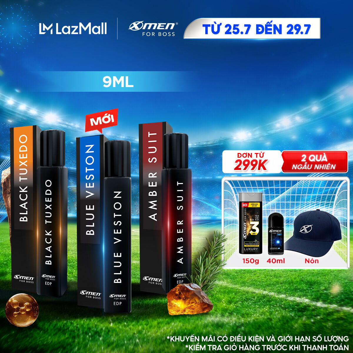 Nước Hoa Cao Cấp Xmen for Boss EDP Blue Veston /  Black Tuxedo /  Amber Suit 9ml