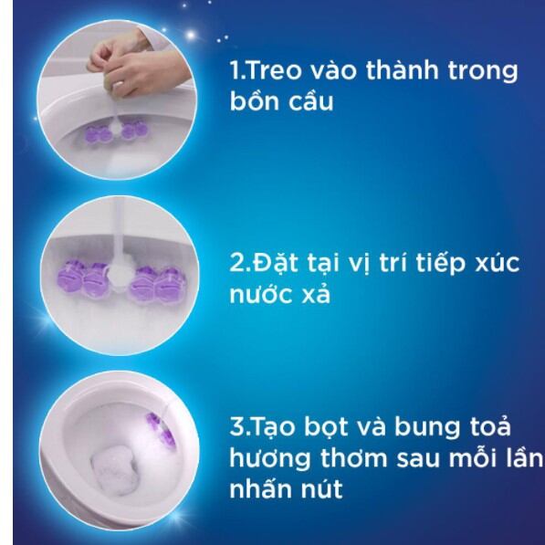 Combo 2 cặp viên xả bồn cầu sạch khuẩn